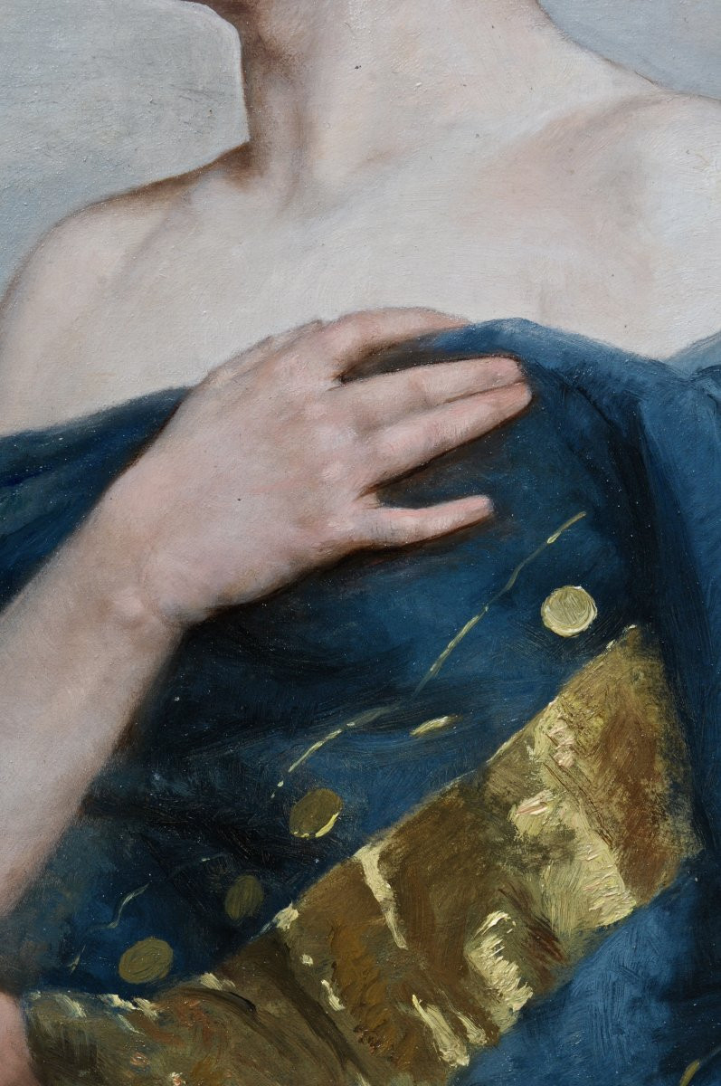 Portrait de "Femme aux Epaules Nues" Huile sur toile, 1908-photo-4