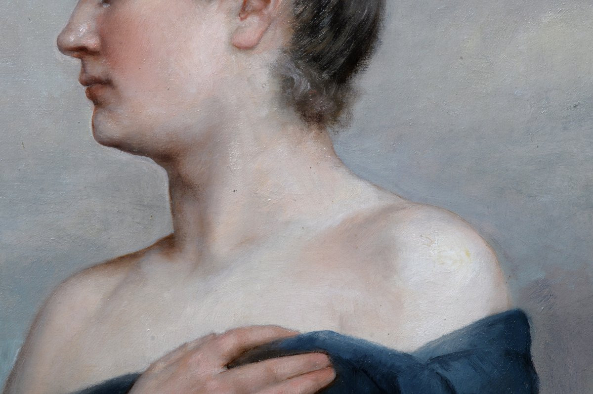 Portrait de "Femme aux Epaules Nues" Huile sur toile, 1908-photo-2