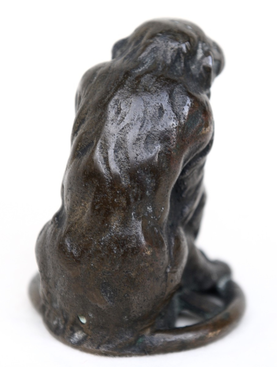 Brunswick "JOKO" Singe au Volant, Bronze Mascotte automobile vers 1920-photo-3