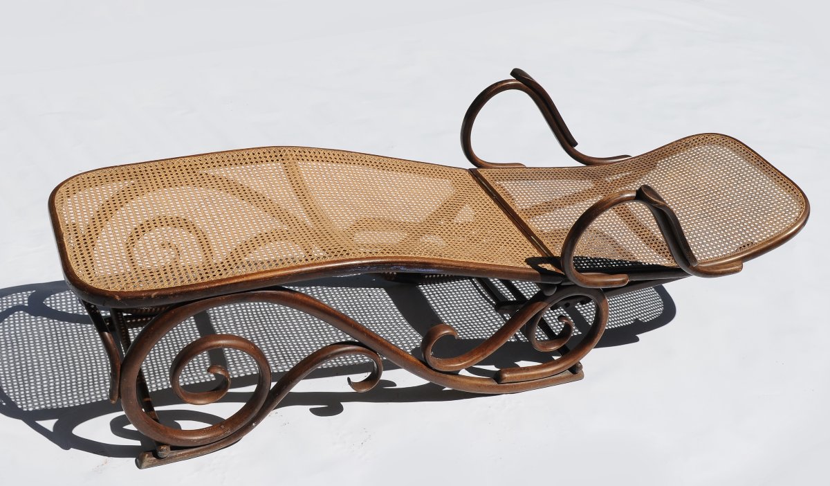 Chaise Longue Bois Courbé Thonet 1900 -photo-1