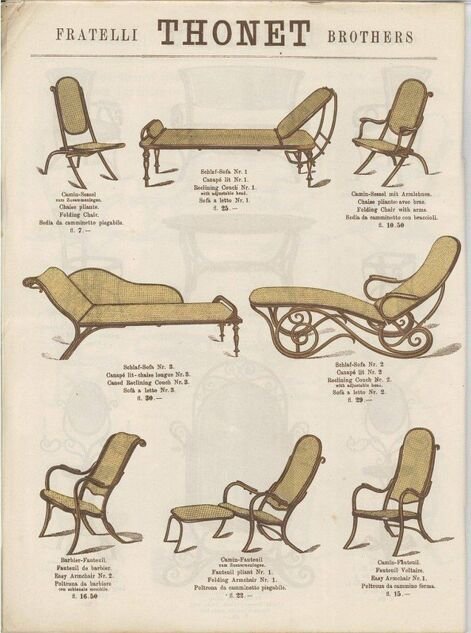 Chaise Longue Bois Courbé Thonet 1900 -photo-7