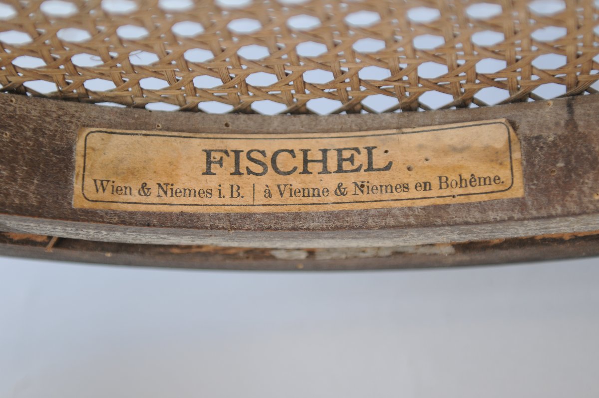 Fischel, Paire de Fauteuils Bois Courbé vers 1920-photo-1