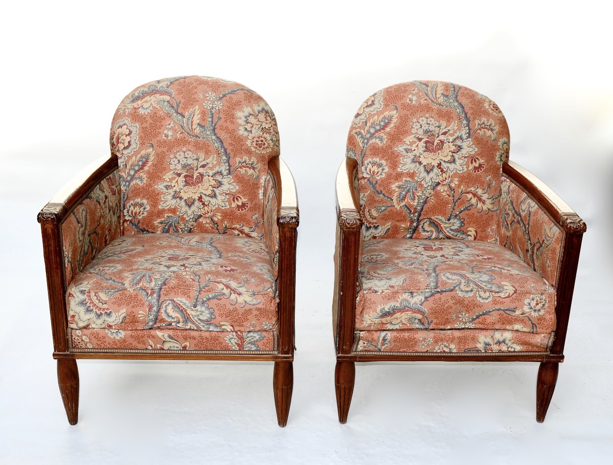 Paire de Fauteuils Art Déco, vers 1930-photo-2