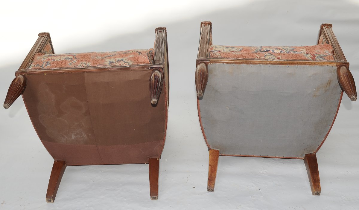 Paire de Fauteuils Art Déco, vers 1930-photo-2