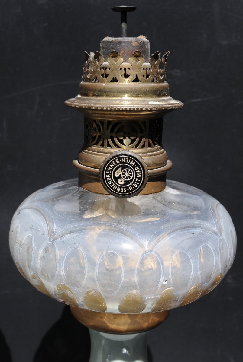 Paire de Lampes Balustre  Céladon 19ème -photo-3