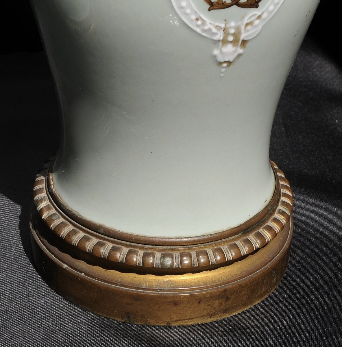 Paire de Lampes Balustre  Céladon 19ème -photo-4