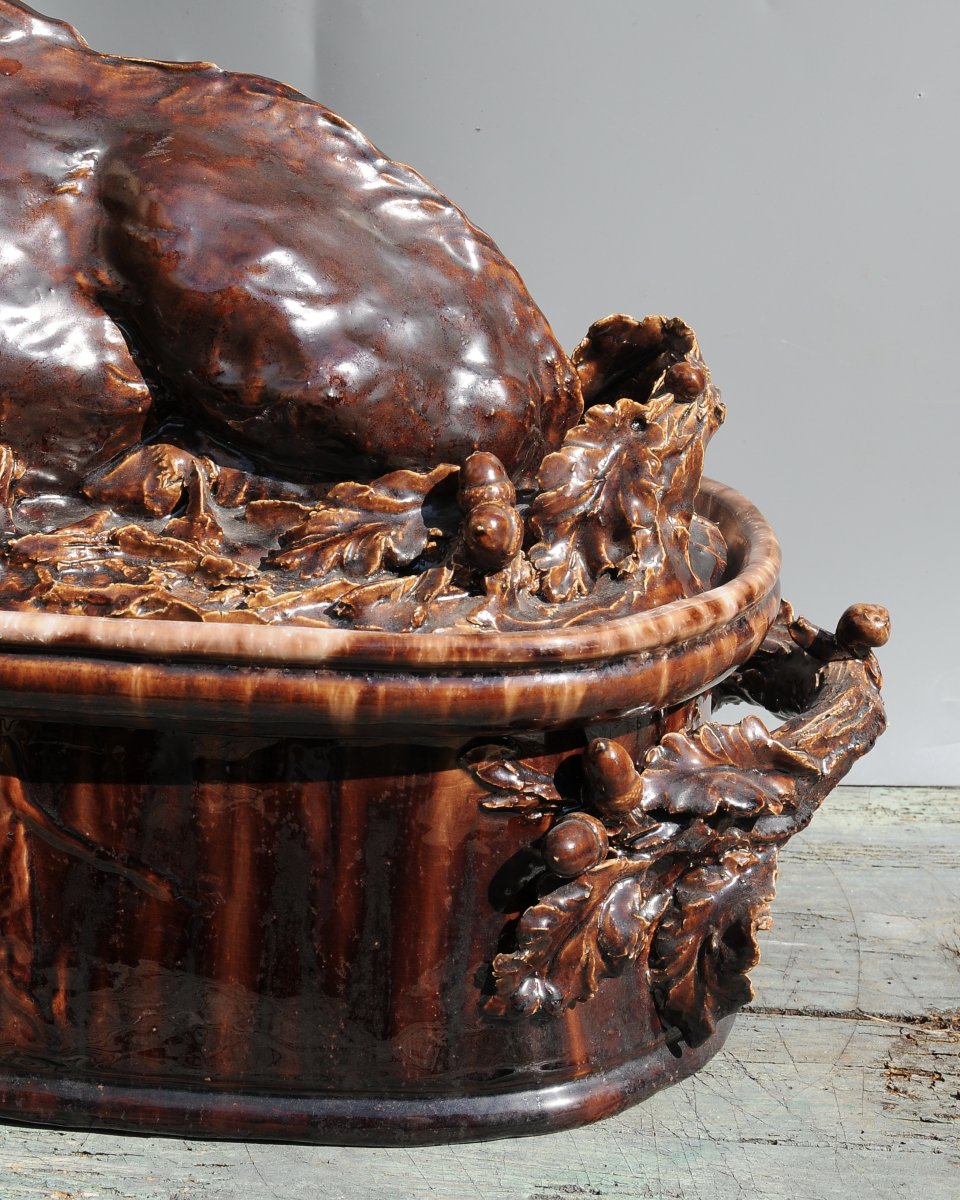 Jean Paul Gourdon, "wild Boar Terrine," Large Glazed Terracotta-photo-4