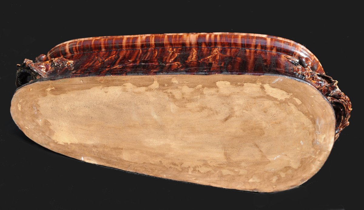 Jean Paul Gourdon, "wild Boar Terrine," Large Glazed Terracotta-photo-5