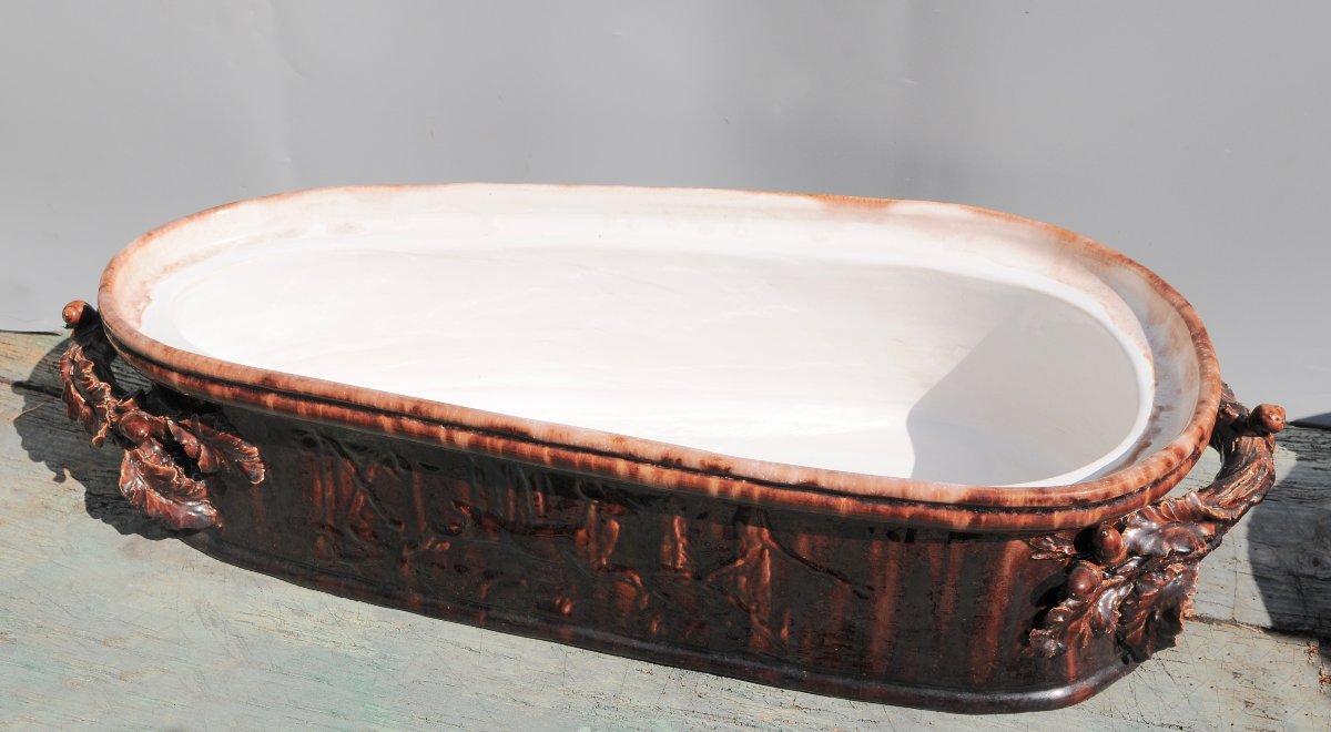 Jean Paul Gourdon, "wild Boar Terrine," Large Glazed Terracotta-photo-8