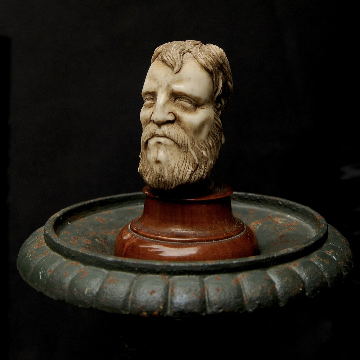19th-century Bone Head Of An Old Man-photo-1