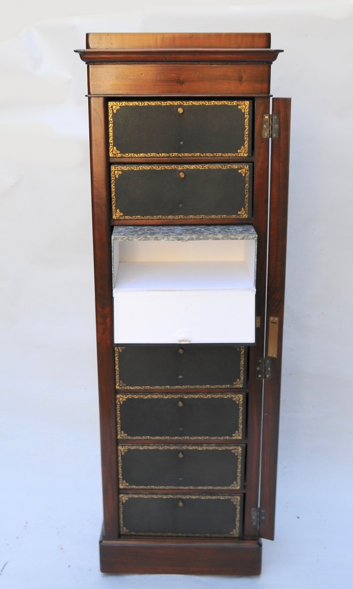 Cartonnier de Notaire en Acajou à 8 Casiers circa 1850-photo-3