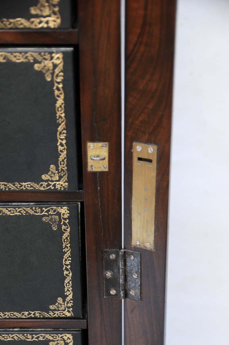 Cartonnier de Notaire en Acajou à 8 Casiers circa 1850-photo-4