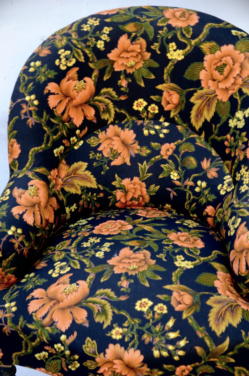 Pair Of Napoleon III-style Crapaud Armchairs-photo-2