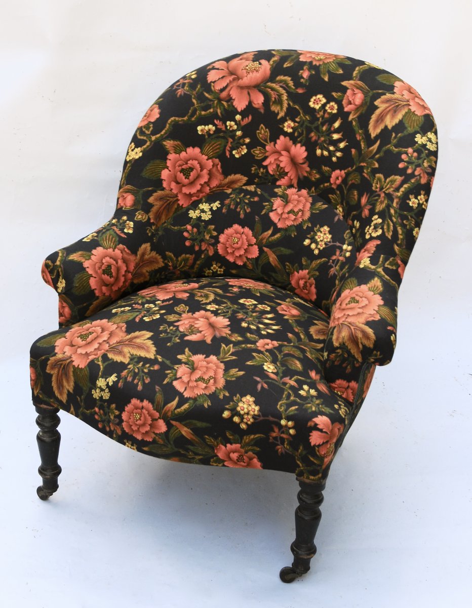 Pair Of Napoleon III-style Crapaud Armchairs-photo-4