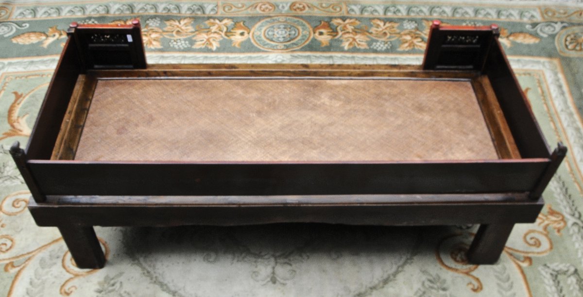  Luohan, Opium Daybed, 19th-century China, Lacquered Wood -photo-3
