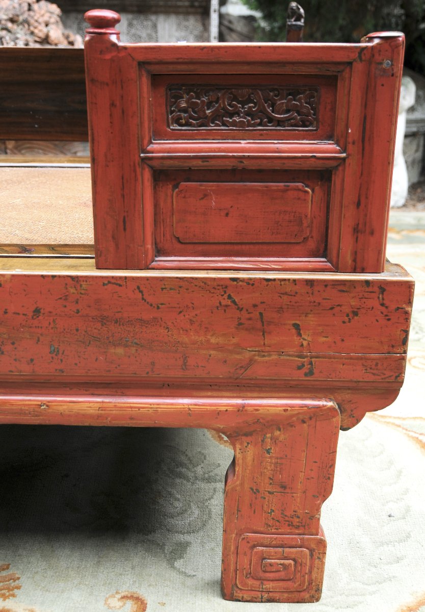  Luohan, Opium Daybed, 19th-century China, Lacquered Wood -photo-6
