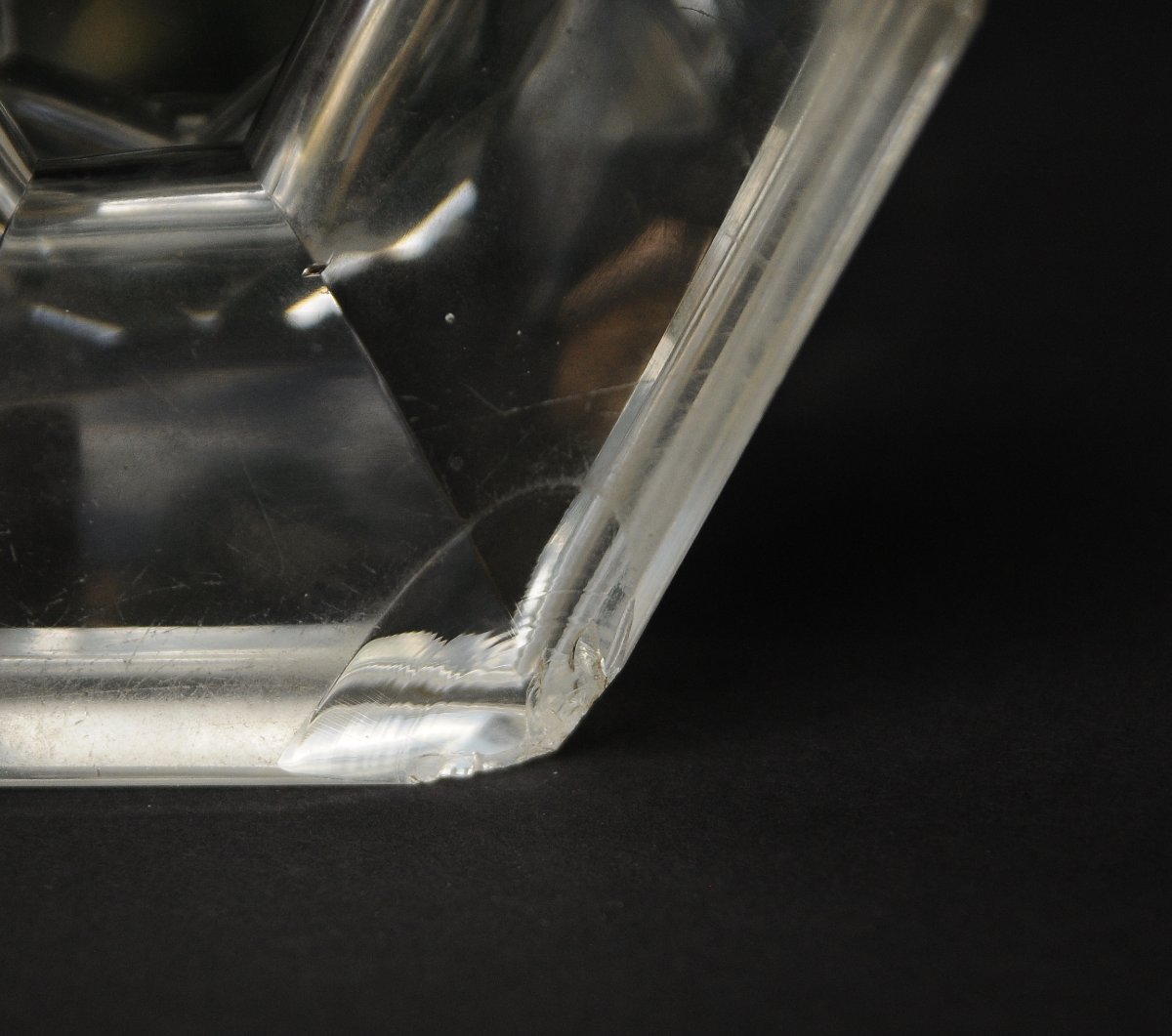 Pair Of Crystal Obelisks With Painted Intaglio Decorations, Circa 1860-photo-5