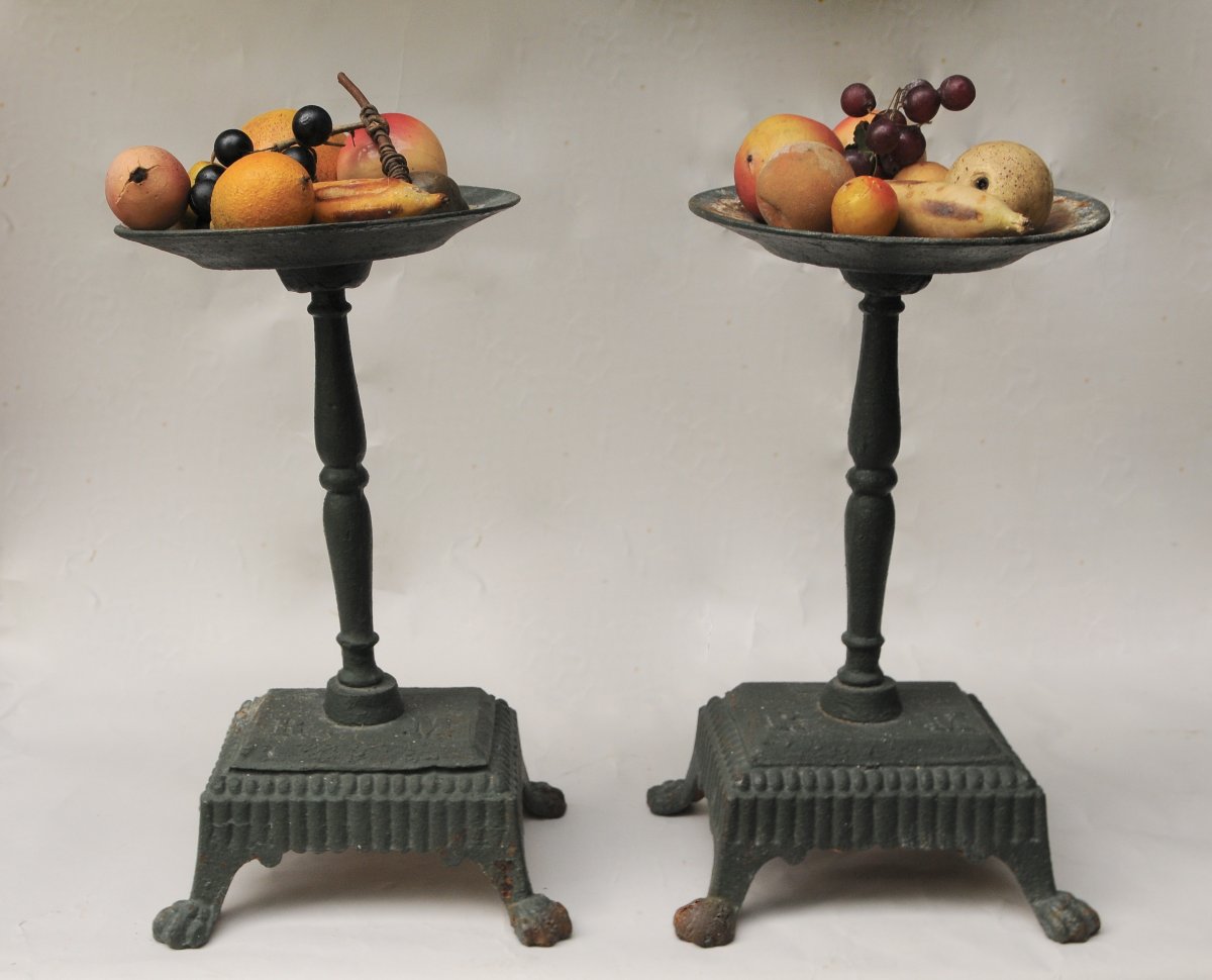 Rousseau & Masure, Pair Of Cast-iron Display Stands, Circa 1880-photo-2