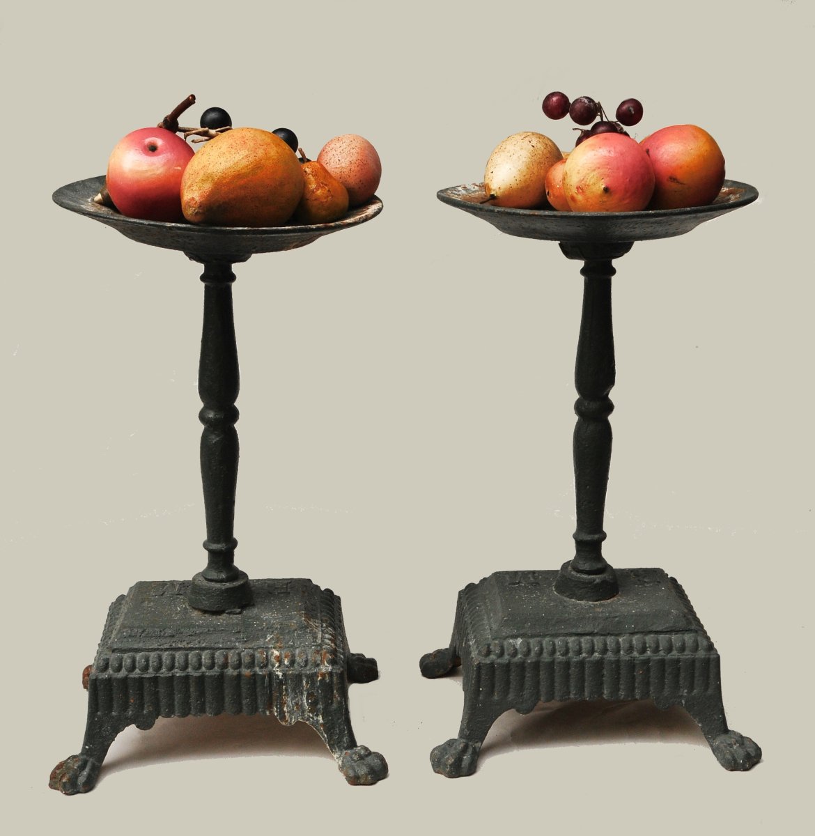 Rousseau & Masure, Pair Of Cast-iron Display Stands, Circa 1880