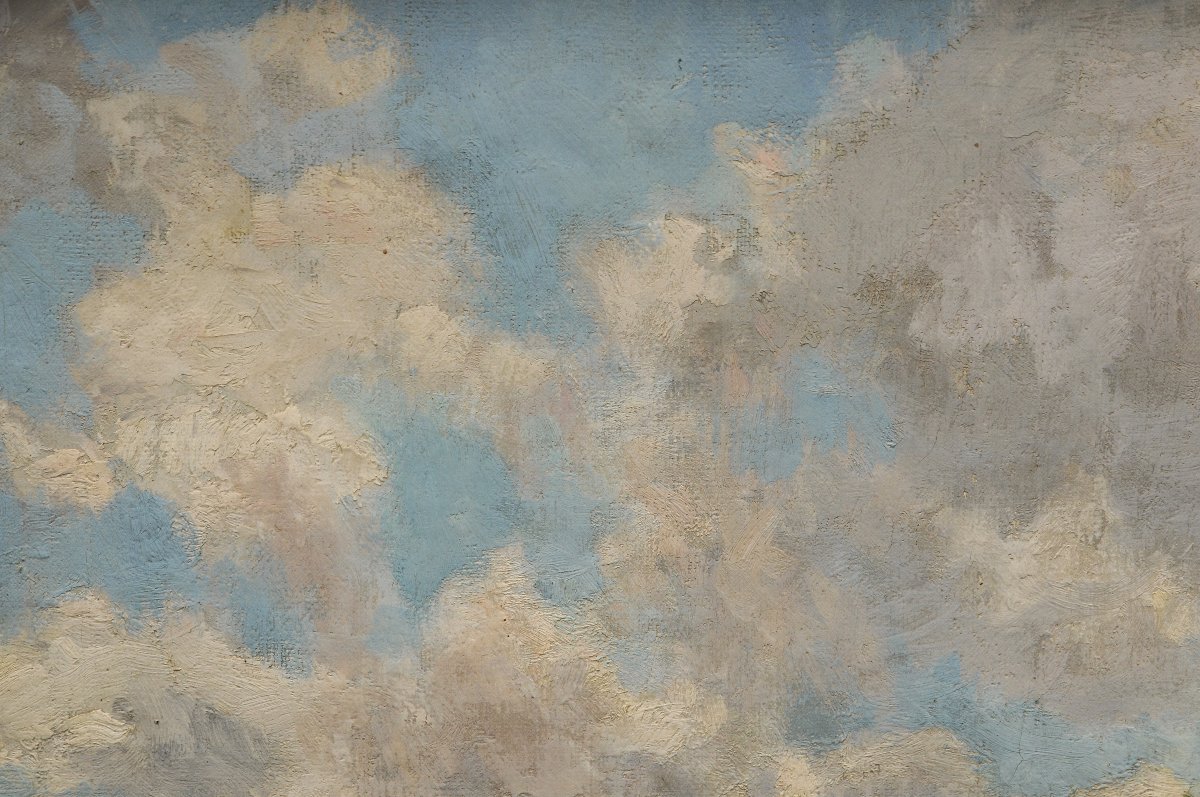 Raoul Dosque, "pond At Villandraut," 1923, Oil On Canvas-photo-6
