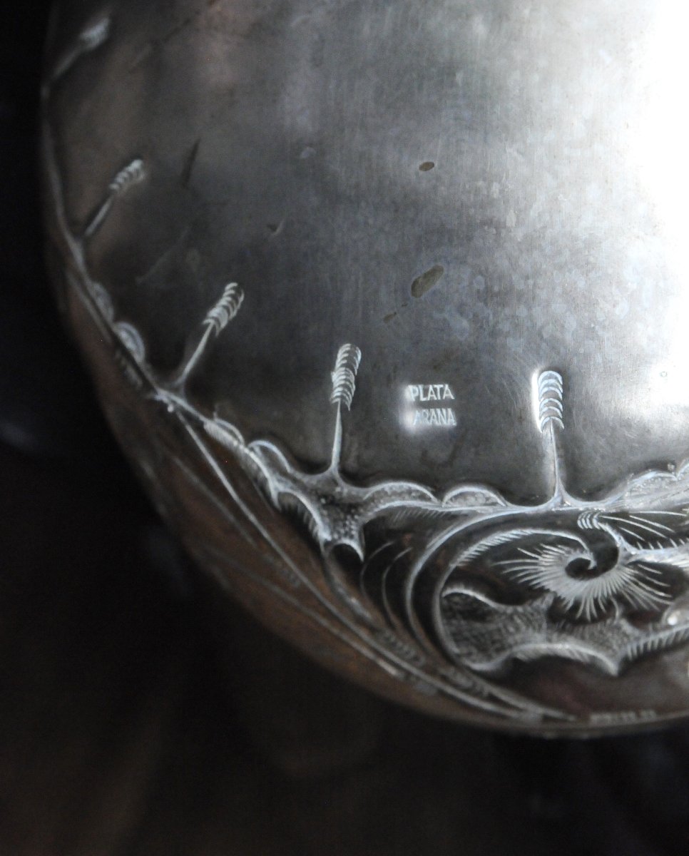 Guampa Chifle, Silver-mounted Horn, South America-photo-4