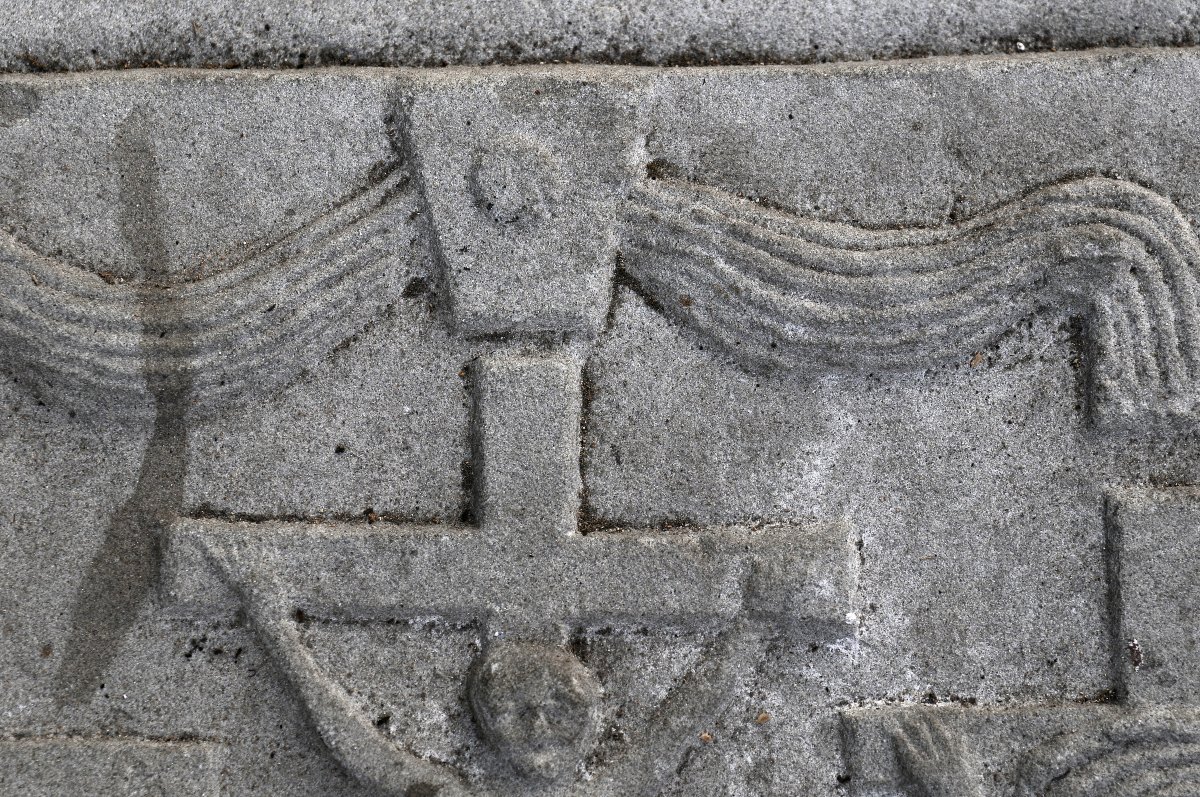 "crucifixion" 17th-century Carved Stone Bas-relief, Folk Art-photo-6