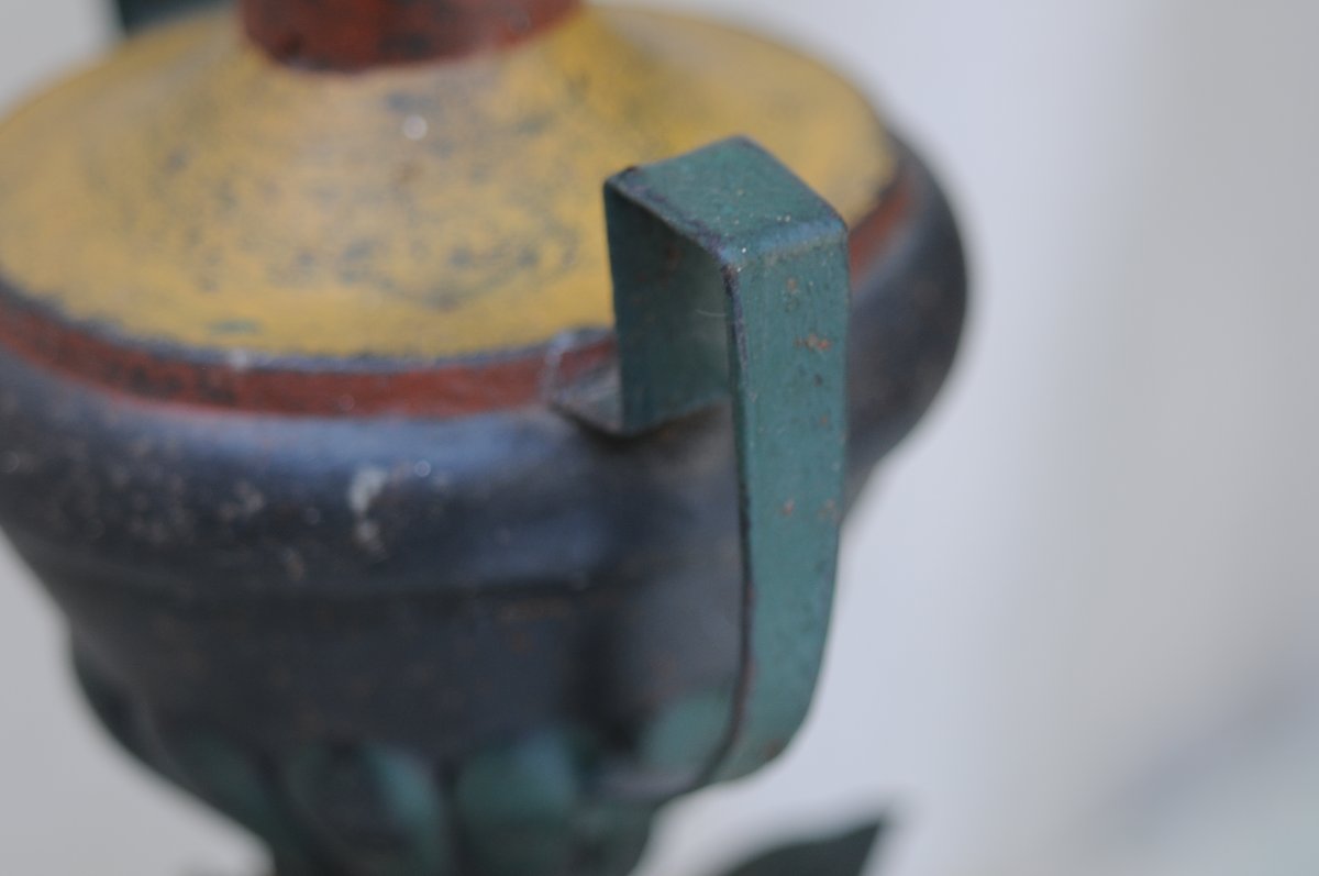 Epi de Faîtage en Zinc et Tôle Polychrome 19ème, Art Populaire-photo-3
