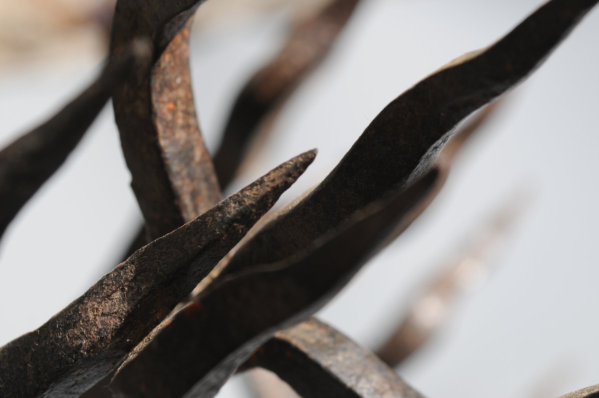 18th-century Wrought-iron Cat-slayer, Folk Art-photo-1