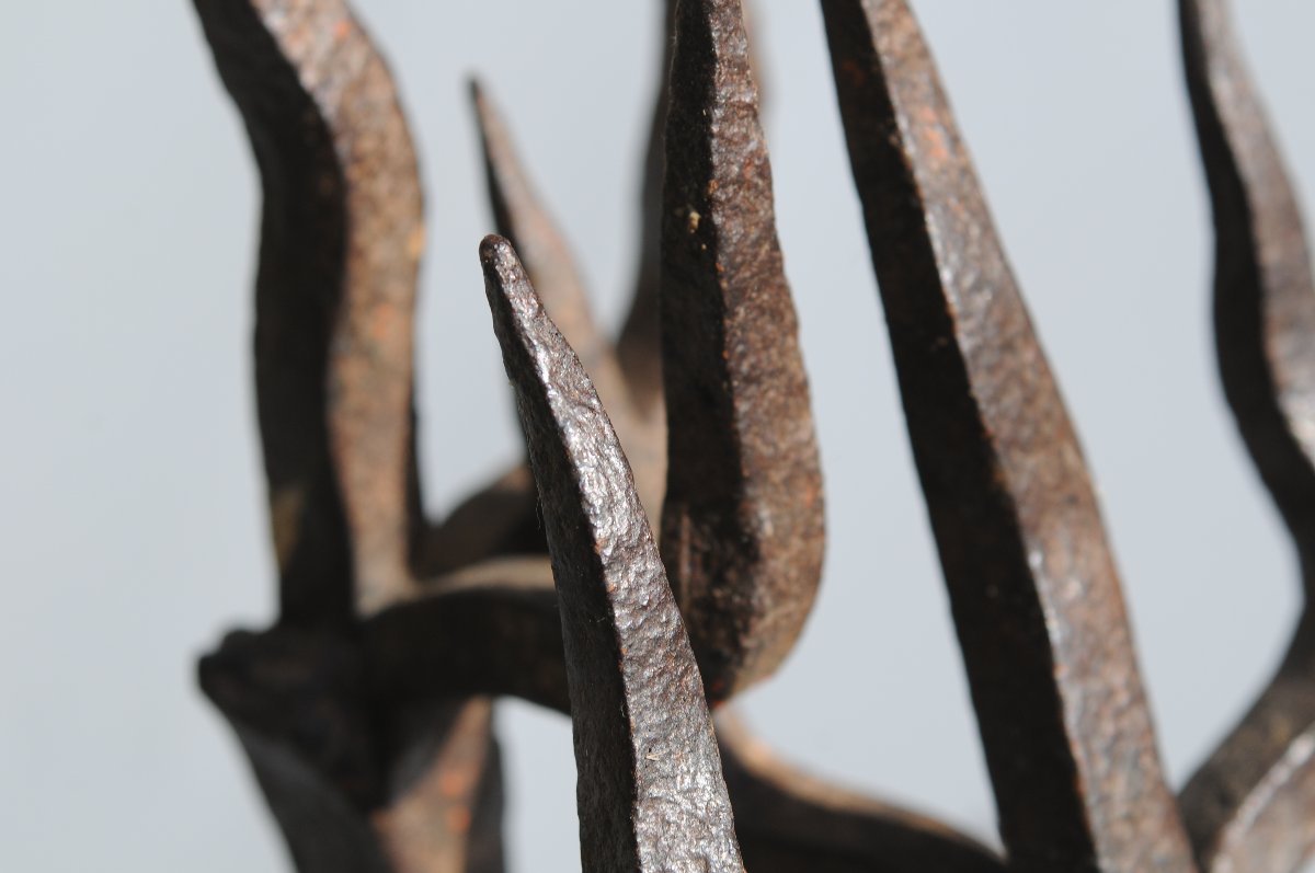 18th-century Wrought-iron Cat-slayer, Folk Art-photo-2