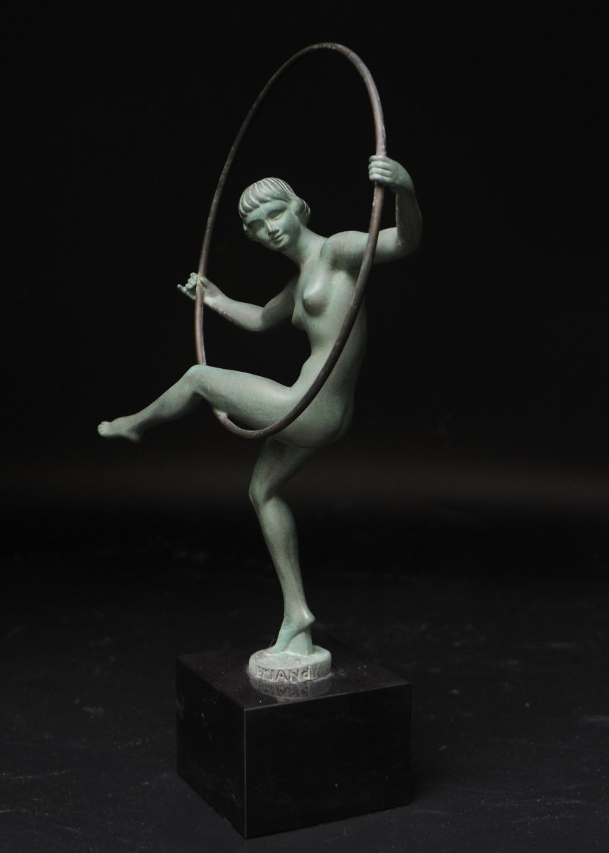 "Danseuse au cerceau" signée Briand (Bouraine)-photo-5
