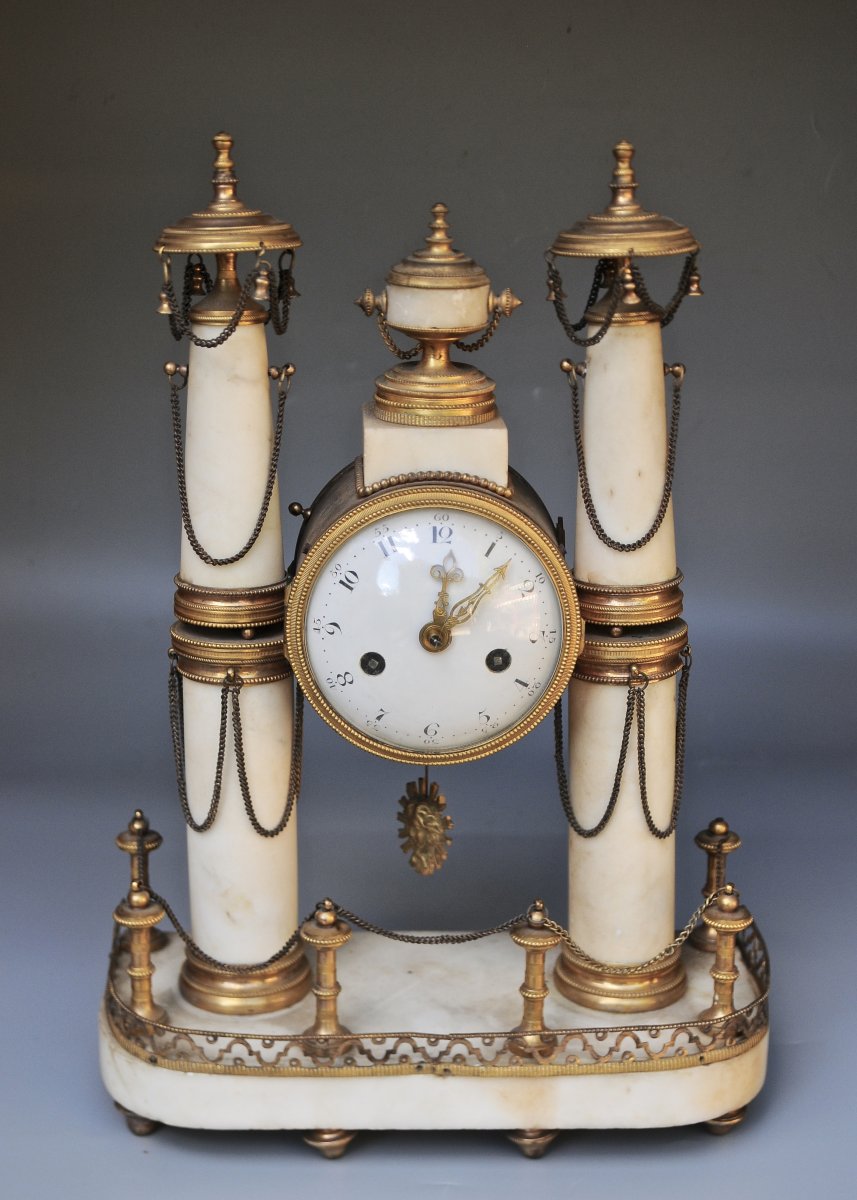 19th-century Louis XVI Portal Clock