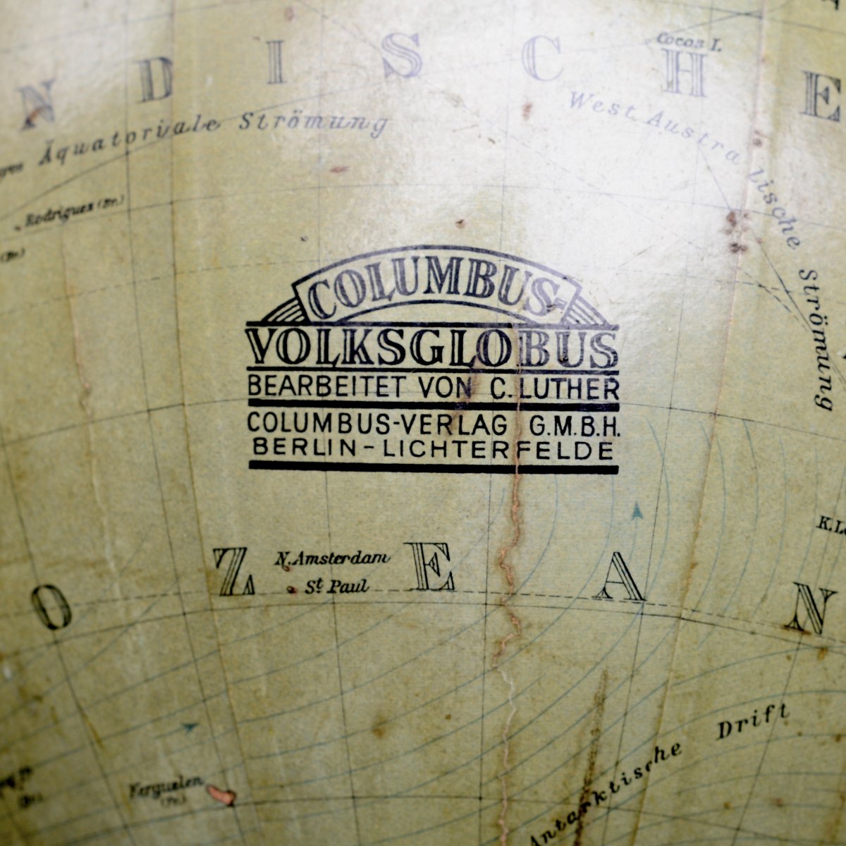Globe Terrestre "Columbus-Verlag Berlin" vers 1930-photo-2