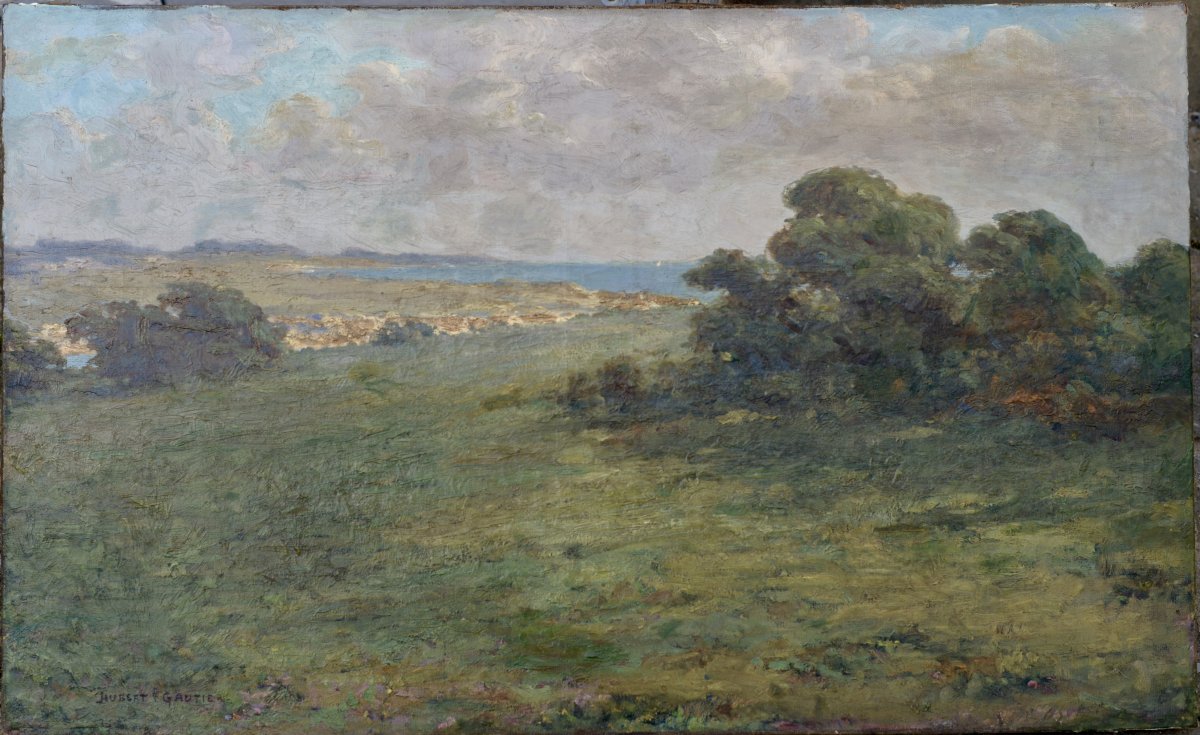 Hubert-Gautier, "Côte Bretonne", Huile sur Toile vers 1910