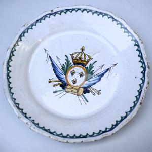 Assiette Révolutionnaire en Faïence de Nevers 18ème