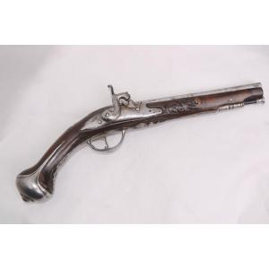 Pistolet Transformé à Piston Ancien Régime Louis XV vers 1720
