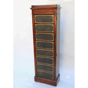 Cartonnier de Notaire en Acajou à 8 Casiers circa 1850