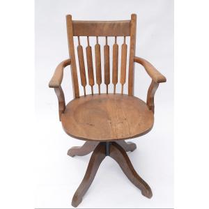 "Bank's Chair" Fauteuil de bureau Américain pivotant vers 1930