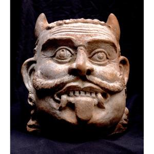Grinning Demon, Ancient Terracotta Head