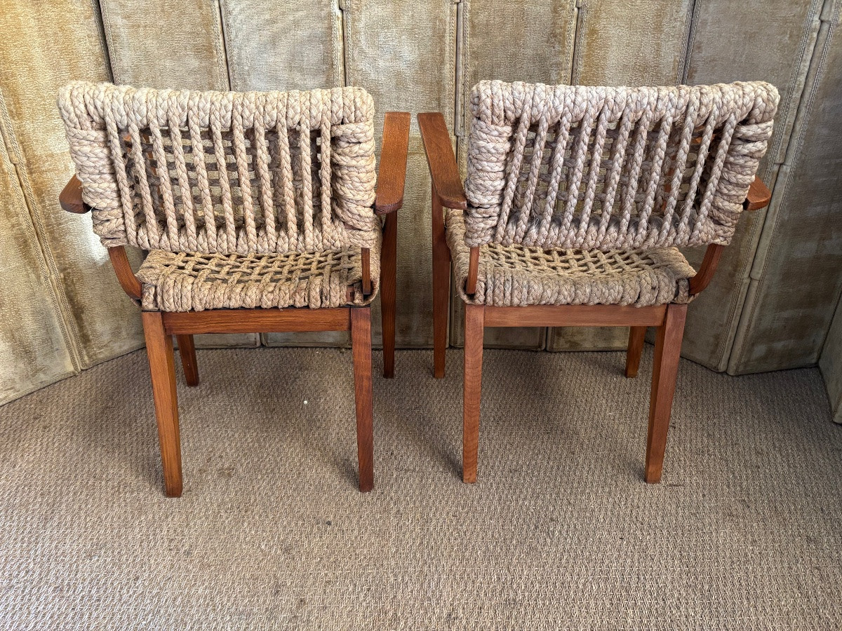 Pair Of Audoux Minet Bridge Chairs-photo-4