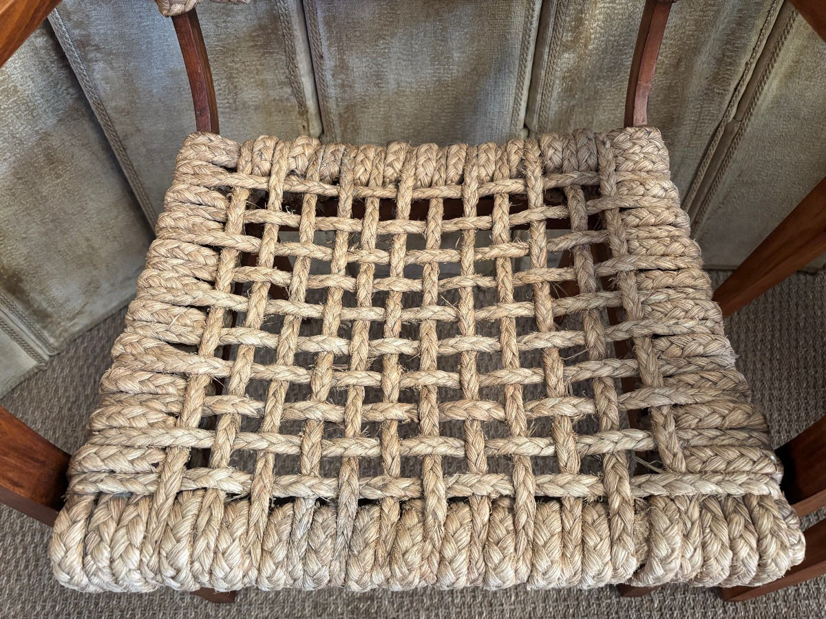 Pair Of Audoux Minet Bridge Chairs-photo-4