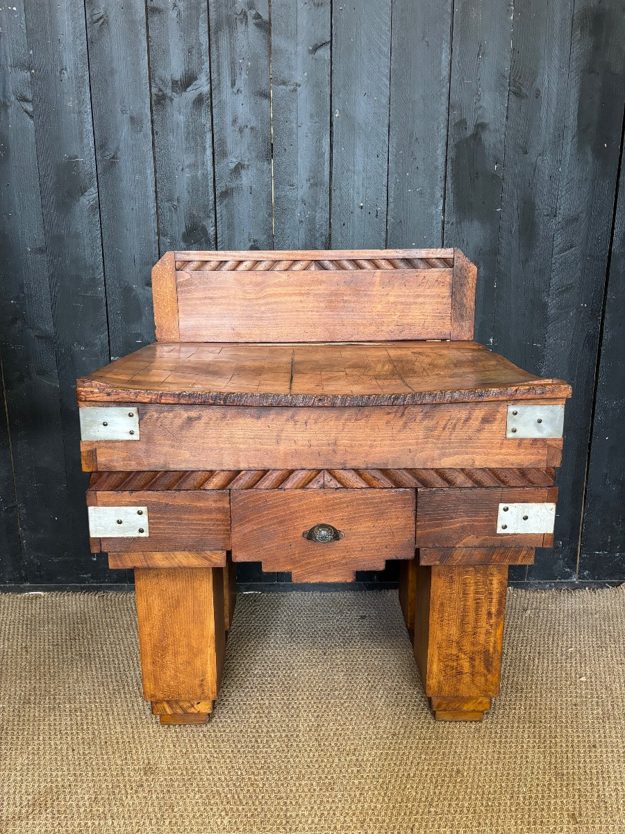 Billot de boucherie Art Déco-photo-2