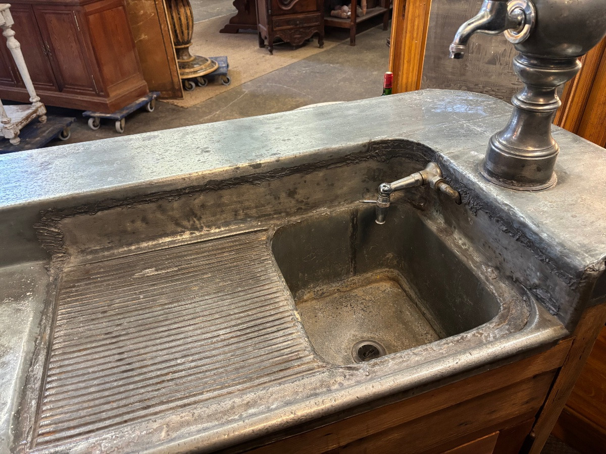 Bar d’estaminet en chêne lavé-photo-4