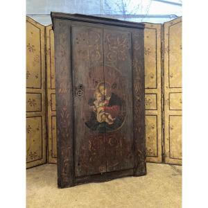 Italian Furniture With Painted Decoration Of Madonna And Child