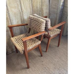Pair Of Audoux Minet Bridge Chairs