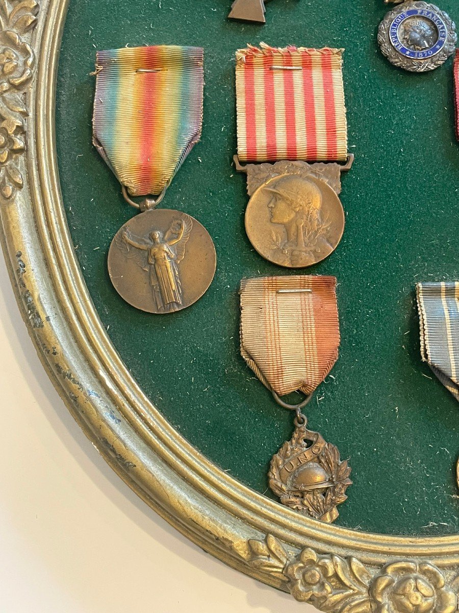 Cadre De Médailles De La Première Guerre Mondiale, Verdun, Marne-photo-4