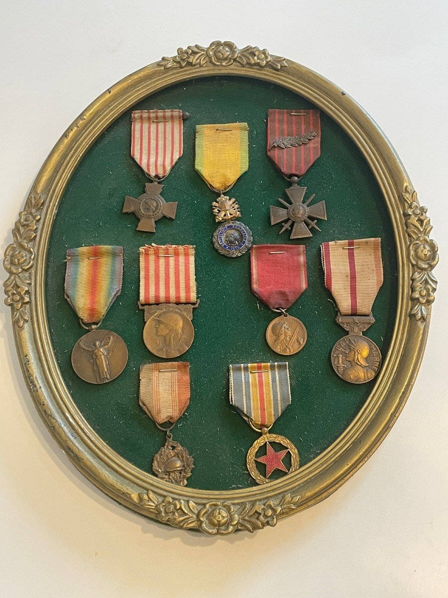 Cadre De Médailles De La Première Guerre Mondiale, Verdun, Marne
