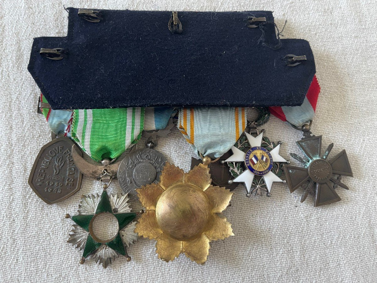 Lot d'Un Aviateur Officier époque Ww2 / Indo-photo-4