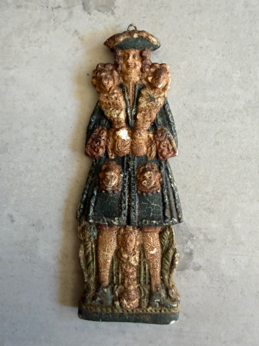 Set Of Eight Figures And Reliefs In Polychrome Wax – Austria, 19th Century-photo-3