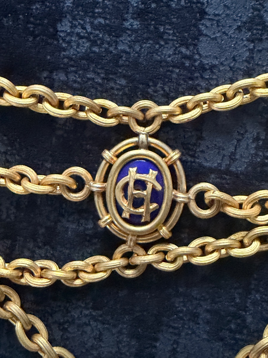 Vatican : Collier de dignitaire - Camérier d'Honneur de cape et d'épée - Époque Pie XI-photo-2