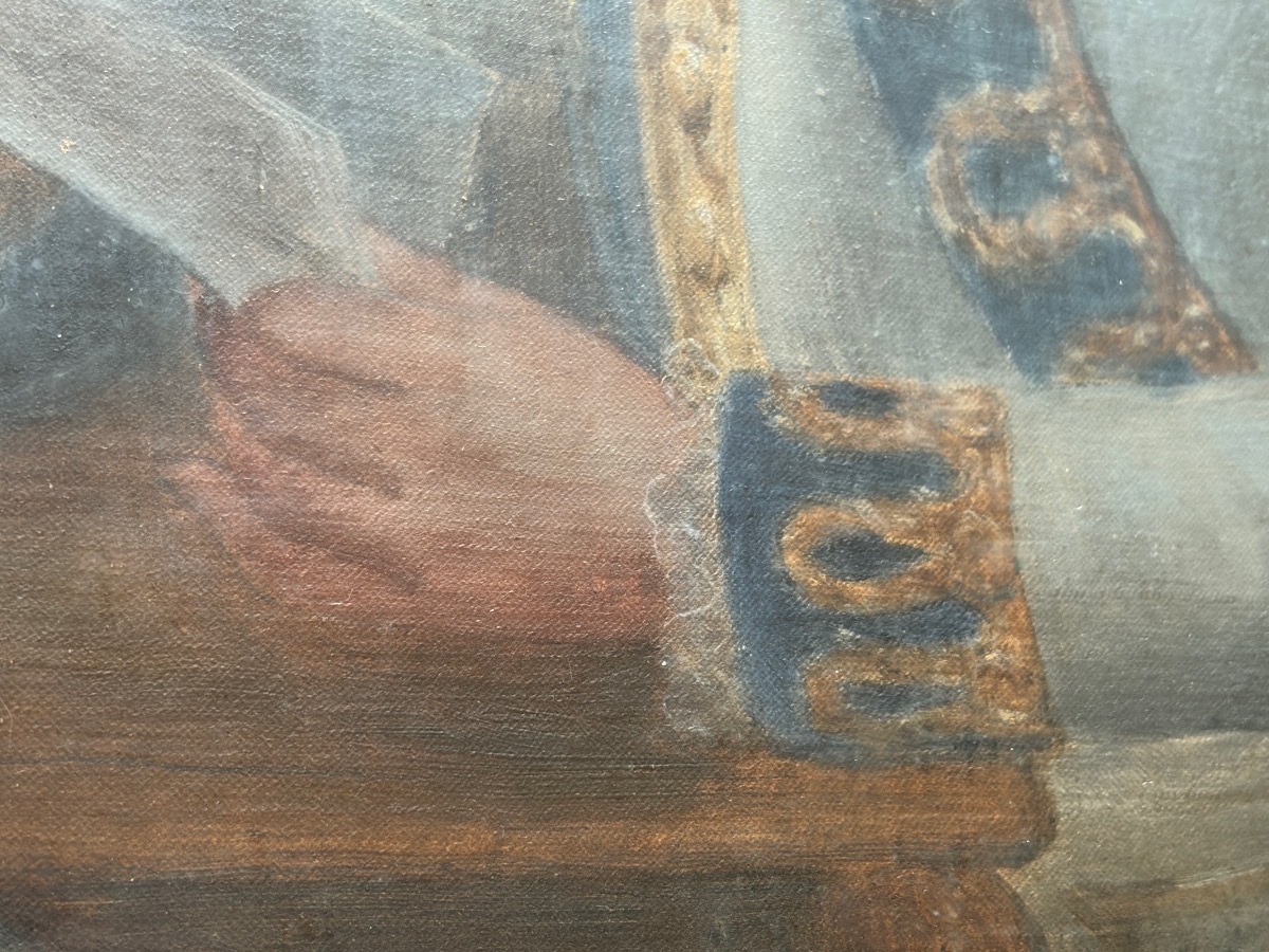 Portrait d'un jeune officier du Régiment du Roi – Pastel d'époque Louis XVI -photo-4